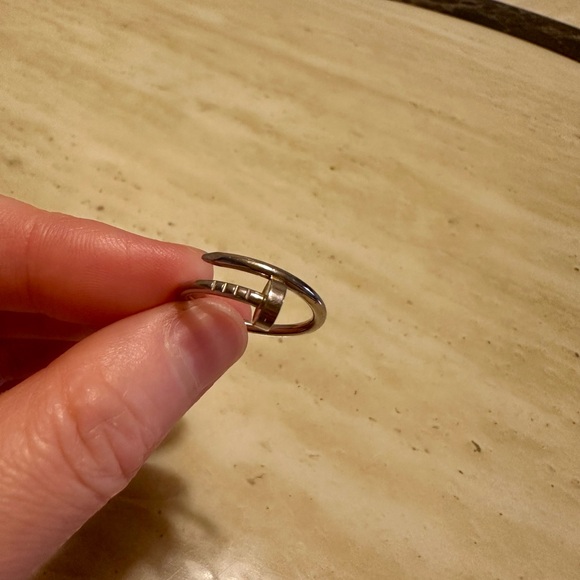 ✨SOLD✨Like New Authentic Cartier Juste Un Clou Ring in White Gold Size 49 - Picture 7 of 12
